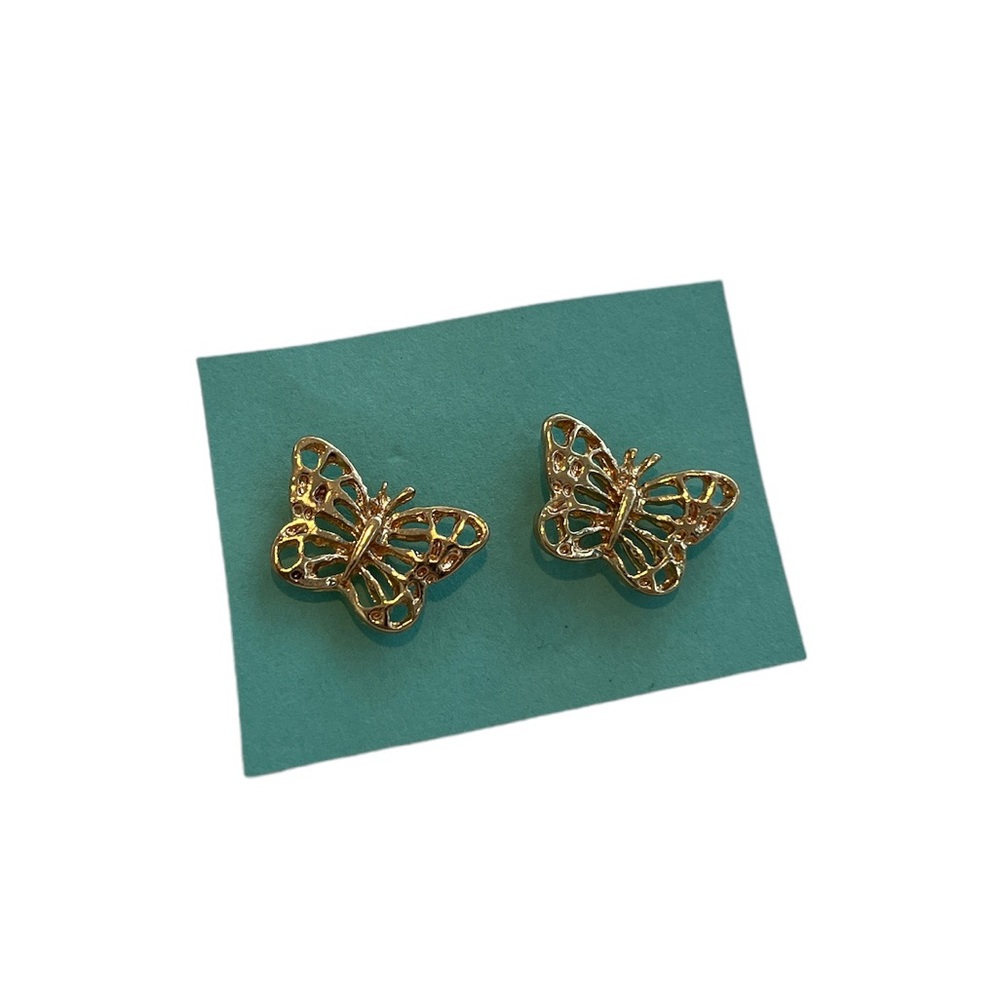 Gold Butterfly Earrings